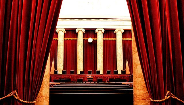 View from back of the empty supreme court