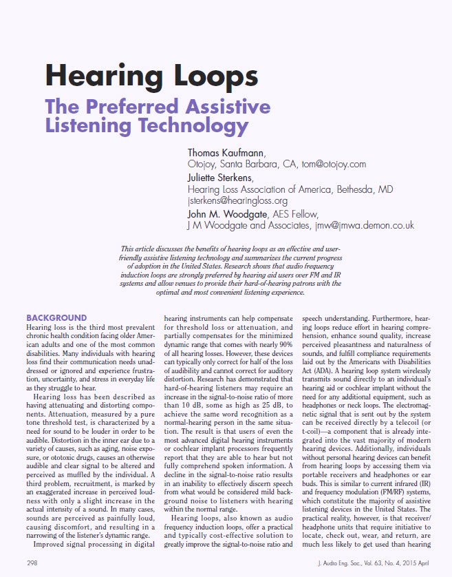 thumbnail-Kaufmann Kaufmann et al-Hearing Loops-the Preferred Assistive Listening Technology