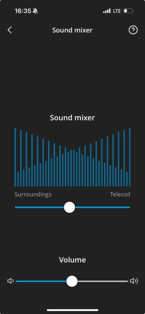 Widex app-mixing mic and telecoil