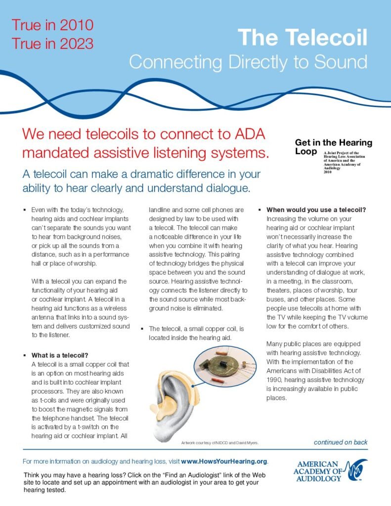 The Telecoil-Connecting Directly to Sound-Still True (AAA)