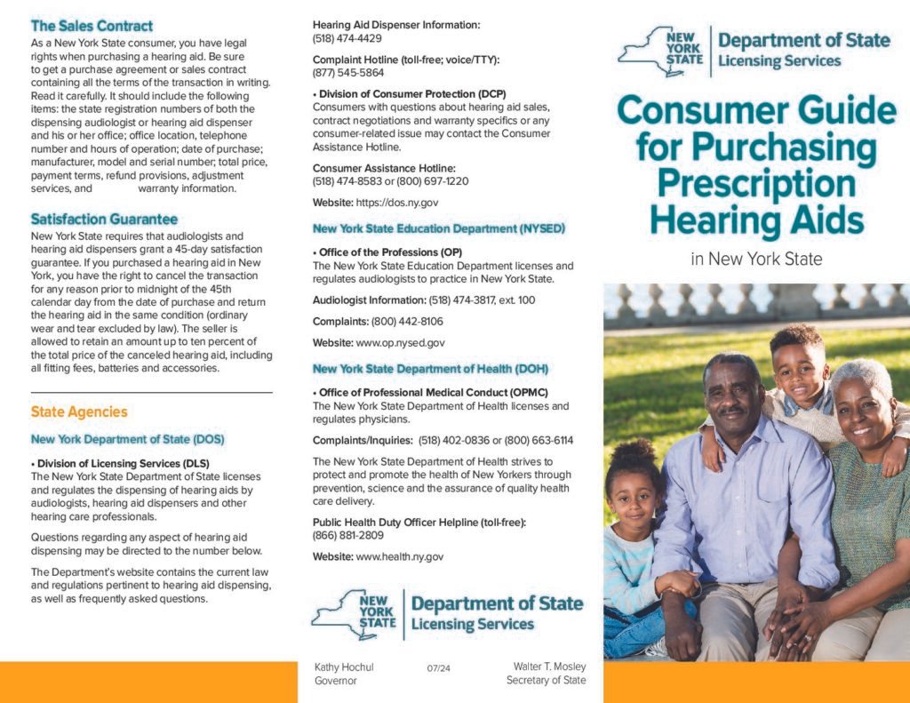 Consumer Guide for Purchasing Prescription Hearing Aids (NY)